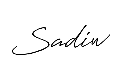 Sadiw stylish signature style. Best Handwritten Sign (Antro_Vectra_Bolder) for my name. Handwritten Signature Collection Ideas for my name Sadiw. Sadiw signature style 7 images and pictures png