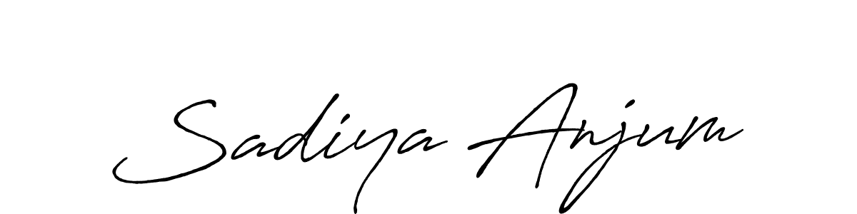 Use a signature maker to create a handwritten signature online. With this signature software, you can design (Antro_Vectra_Bolder) your own signature for name Sadiya Anjum. Sadiya Anjum signature style 7 images and pictures png