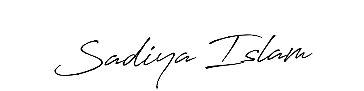 How to make Sadiya Islam name signature. Use Antro_Vectra_Bolder style for creating short signs online. This is the latest handwritten sign. Sadiya Islam signature style 7 images and pictures png