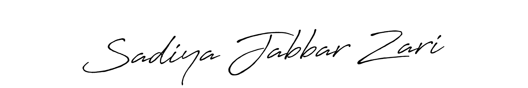 Make a beautiful signature design for name Sadiya Jabbar Zari. With this signature (Antro_Vectra_Bolder) style, you can create a handwritten signature for free. Sadiya Jabbar Zari signature style 7 images and pictures png