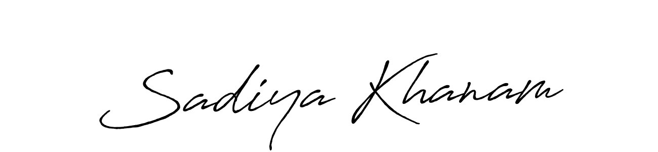 The best way (Antro_Vectra_Bolder) to make a short signature is to pick only two or three words in your name. The name Sadiya Khanam include a total of six letters. For converting this name. Sadiya Khanam signature style 7 images and pictures png
