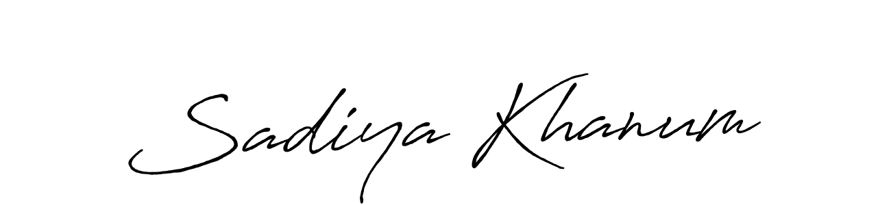 Create a beautiful signature design for name Sadiya Khanum. With this signature (Antro_Vectra_Bolder) fonts, you can make a handwritten signature for free. Sadiya Khanum signature style 7 images and pictures png