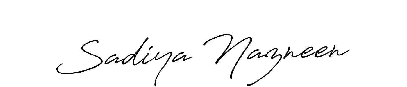 Make a beautiful signature design for name Sadiya Nazneen. With this signature (Antro_Vectra_Bolder) style, you can create a handwritten signature for free. Sadiya Nazneen signature style 7 images and pictures png