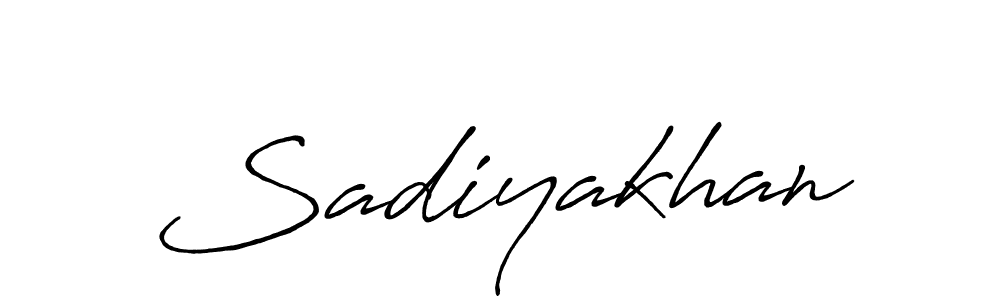 The best way (Antro_Vectra_Bolder) to make a short signature is to pick only two or three words in your name. The name Sadiyakhan include a total of six letters. For converting this name. Sadiyakhan signature style 7 images and pictures png
