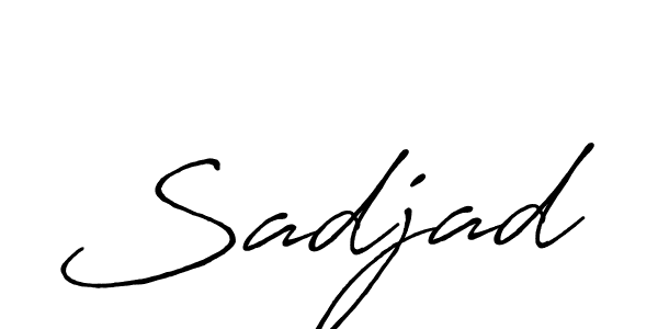 Use a signature maker to create a handwritten signature online. With this signature software, you can design (Antro_Vectra_Bolder) your own signature for name Sadjad. Sadjad signature style 7 images and pictures png