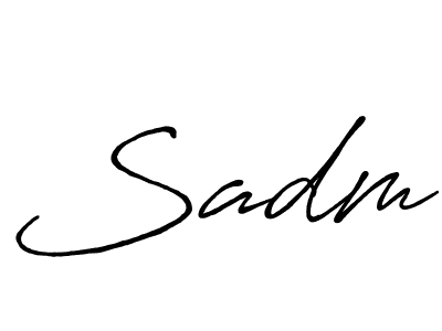 Antro_Vectra_Bolder is a professional signature style that is perfect for those who want to add a touch of class to their signature. It is also a great choice for those who want to make their signature more unique. Get Sadm name to fancy signature for free. Sadm signature style 7 images and pictures png