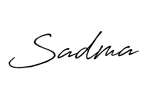 Use a signature maker to create a handwritten signature online. With this signature software, you can design (Antro_Vectra_Bolder) your own signature for name Sadma. Sadma signature style 7 images and pictures png