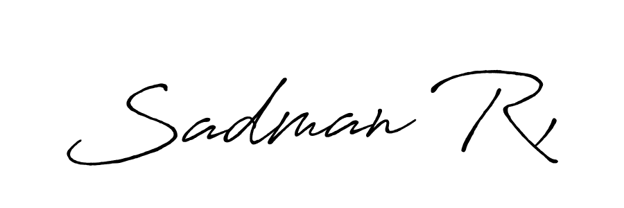 You can use this online signature creator to create a handwritten signature for the name Sadman R,. This is the best online autograph maker. Sadman R, signature style 7 images and pictures png