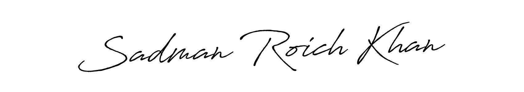 Antro_Vectra_Bolder is a professional signature style that is perfect for those who want to add a touch of class to their signature. It is also a great choice for those who want to make their signature more unique. Get Sadman Roich Khan name to fancy signature for free. Sadman Roich Khan signature style 7 images and pictures png