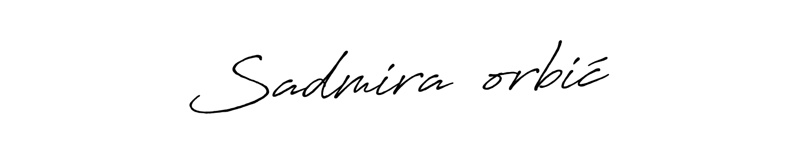 Create a beautiful signature design for name Sadmira Čorbić. With this signature (Antro_Vectra_Bolder) fonts, you can make a handwritten signature for free. Sadmira Čorbić signature style 7 images and pictures png