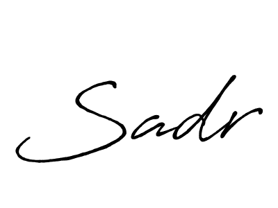 How to make Sadr signature? Antro_Vectra_Bolder is a professional autograph style. Create handwritten signature for Sadr name. Sadr signature style 7 images and pictures png