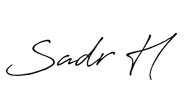 The best way (Antro_Vectra_Bolder) to make a short signature is to pick only two or three words in your name. The name Sadr H include a total of six letters. For converting this name. Sadr H signature style 7 images and pictures png