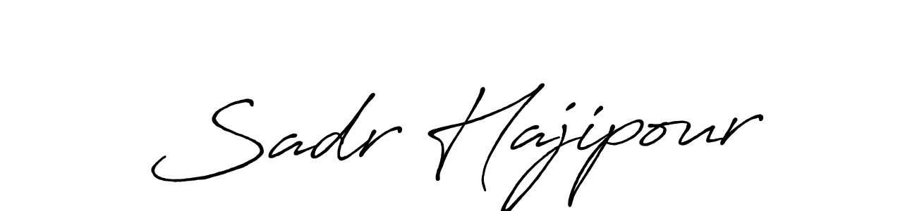 Create a beautiful signature design for name Sadr Hajipour. With this signature (Antro_Vectra_Bolder) fonts, you can make a handwritten signature for free. Sadr Hajipour signature style 7 images and pictures png