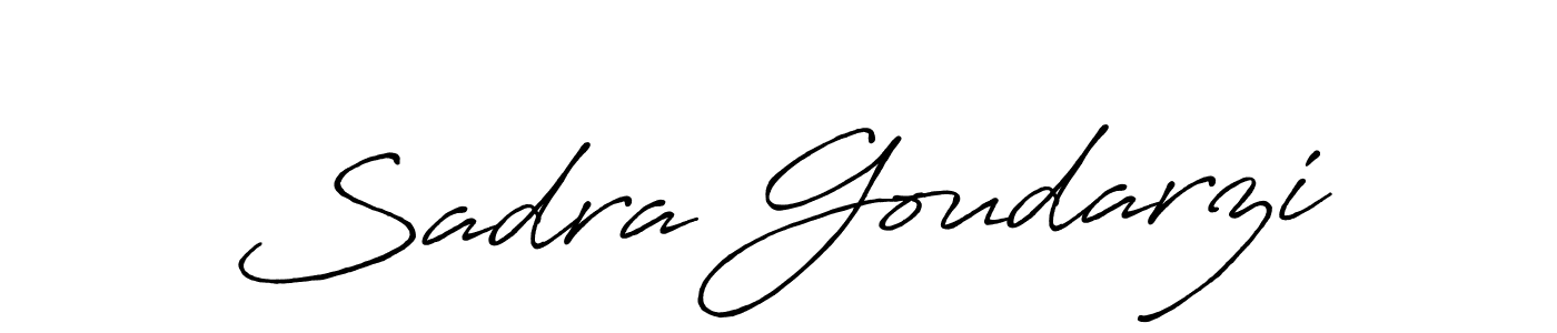 Similarly Antro_Vectra_Bolder is the best handwritten signature design. Signature creator online .You can use it as an online autograph creator for name Sadra Goudarzi. Sadra Goudarzi signature style 7 images and pictures png