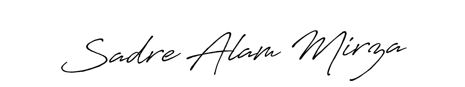 Make a beautiful signature design for name Sadre Alam Mirza. With this signature (Antro_Vectra_Bolder) style, you can create a handwritten signature for free. Sadre Alam Mirza signature style 7 images and pictures png