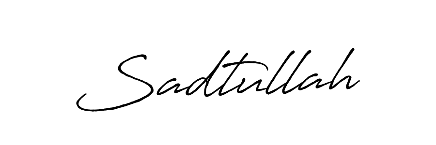 How to make Sadtullah name signature. Use Antro_Vectra_Bolder style for creating short signs online. This is the latest handwritten sign. Sadtullah signature style 7 images and pictures png