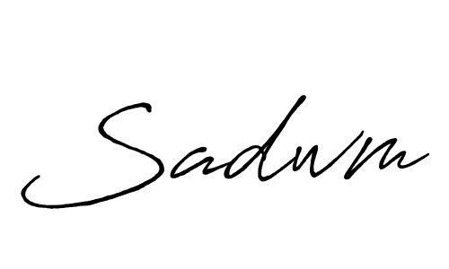 Antro_Vectra_Bolder is a professional signature style that is perfect for those who want to add a touch of class to their signature. It is also a great choice for those who want to make their signature more unique. Get Sadwm name to fancy signature for free. Sadwm signature style 7 images and pictures png