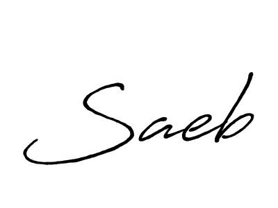 Use a signature maker to create a handwritten signature online. With this signature software, you can design (Antro_Vectra_Bolder) your own signature for name Saeb. Saeb signature style 7 images and pictures png