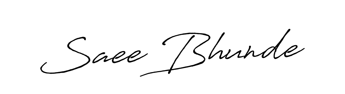 How to Draw Saee Bhunde signature style? Antro_Vectra_Bolder is a latest design signature styles for name Saee Bhunde. Saee Bhunde signature style 7 images and pictures png