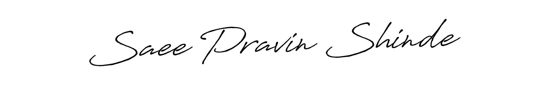 Design your own signature with our free online signature maker. With this signature software, you can create a handwritten (Antro_Vectra_Bolder) signature for name Saee Pravin Shinde. Saee Pravin Shinde signature style 7 images and pictures png