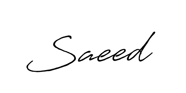 How to make Saeed  name signature. Use Antro_Vectra_Bolder style for creating short signs online. This is the latest handwritten sign. Saeed  signature style 7 images and pictures png