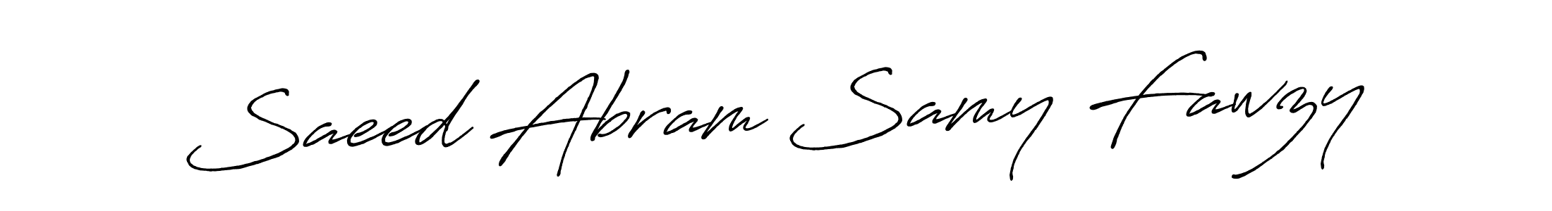 Also You can easily find your signature by using the search form. We will create Saeed Abram Samy Fawzy name handwritten signature images for you free of cost using Antro_Vectra_Bolder sign style. Saeed Abram Samy Fawzy signature style 7 images and pictures png