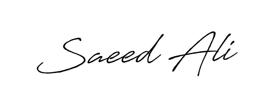 Make a beautiful signature design for name Saeed Ali. With this signature (Antro_Vectra_Bolder) style, you can create a handwritten signature for free. Saeed Ali signature style 7 images and pictures png