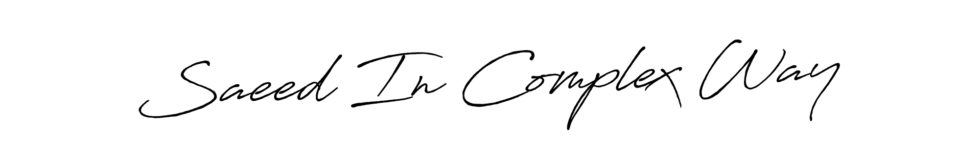 Similarly Antro_Vectra_Bolder is the best handwritten signature design. Signature creator online .You can use it as an online autograph creator for name Saeed In Complex Way. Saeed In Complex Way signature style 7 images and pictures png