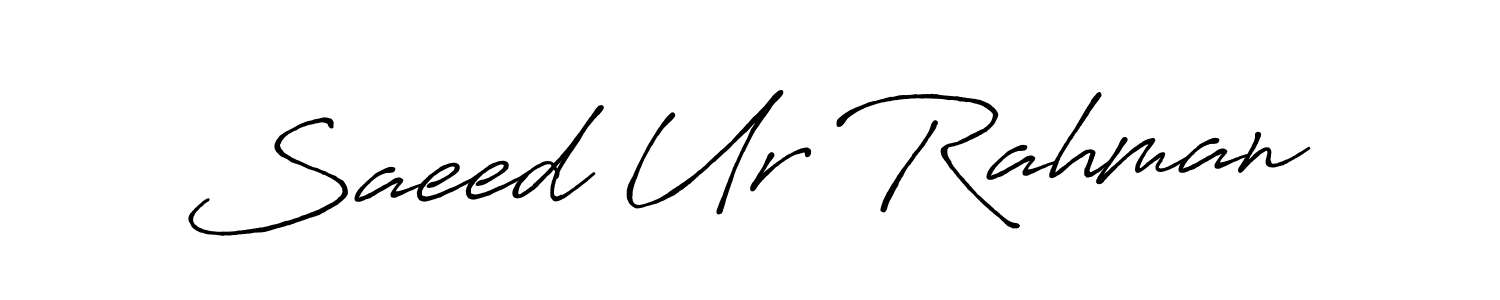 Make a beautiful signature design for name Saeed Ur Rahman. With this signature (Antro_Vectra_Bolder) style, you can create a handwritten signature for free. Saeed Ur Rahman signature style 7 images and pictures png