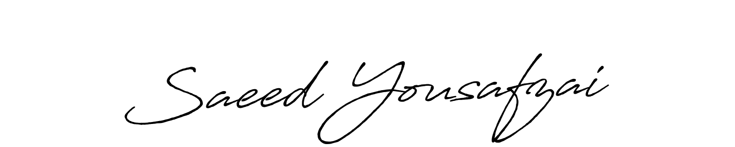 Create a beautiful signature design for name Saeed Yousafzai. With this signature (Antro_Vectra_Bolder) fonts, you can make a handwritten signature for free. Saeed Yousafzai signature style 7 images and pictures png