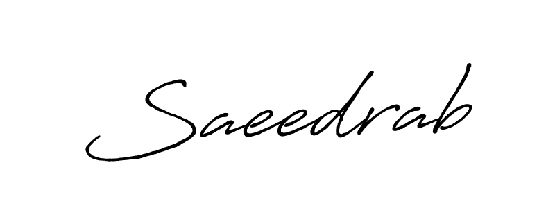 Make a beautiful signature design for name Saeedrab. With this signature (Antro_Vectra_Bolder) style, you can create a handwritten signature for free. Saeedrab signature style 7 images and pictures png