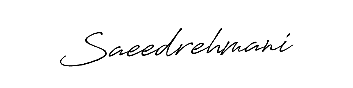 Create a beautiful signature design for name Saeedrehmani. With this signature (Antro_Vectra_Bolder) fonts, you can make a handwritten signature for free. Saeedrehmani signature style 7 images and pictures png