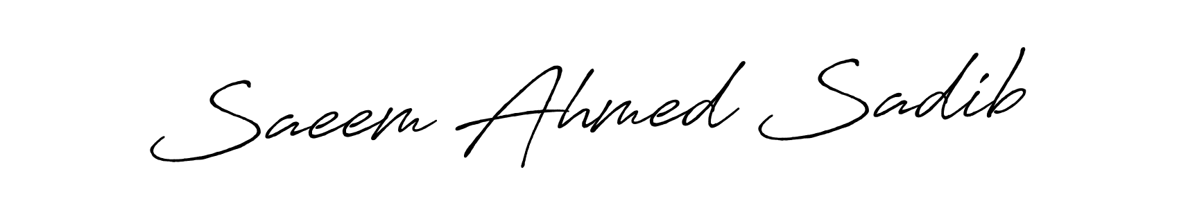 Design your own signature with our free online signature maker. With this signature software, you can create a handwritten (Antro_Vectra_Bolder) signature for name Saeem Ahmed Sadib. Saeem Ahmed Sadib signature style 7 images and pictures png