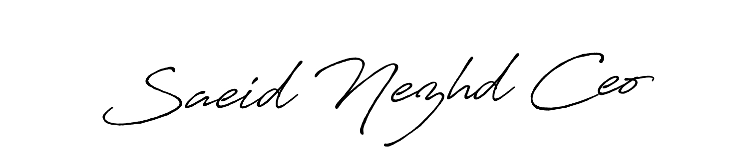 Here are the top 10 professional signature styles for the name Saeid Nezhd Ceo. These are the best autograph styles you can use for your name. Saeid Nezhd Ceo signature style 7 images and pictures png