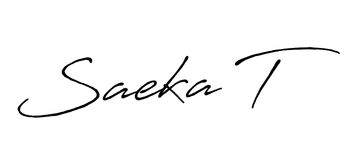 Best and Professional Signature Style for Saeka T. Antro_Vectra_Bolder Best Signature Style Collection. Saeka T signature style 7 images and pictures png