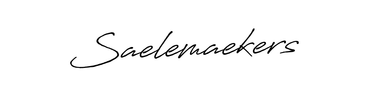Use a signature maker to create a handwritten signature online. With this signature software, you can design (Antro_Vectra_Bolder) your own signature for name Saelemaekers. Saelemaekers signature style 7 images and pictures png