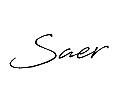 Saer stylish signature style. Best Handwritten Sign (Antro_Vectra_Bolder) for my name. Handwritten Signature Collection Ideas for my name Saer. Saer signature style 7 images and pictures png