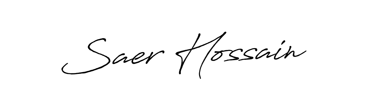 Also we have Saer Hossain name is the best signature style. Create professional handwritten signature collection using Antro_Vectra_Bolder autograph style. Saer Hossain signature style 7 images and pictures png
