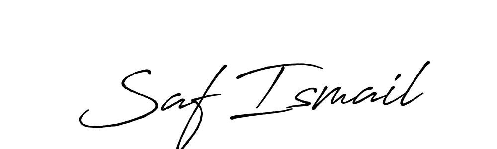 Design your own signature with our free online signature maker. With this signature software, you can create a handwritten (Antro_Vectra_Bolder) signature for name Saf Ismail. Saf Ismail signature style 7 images and pictures png