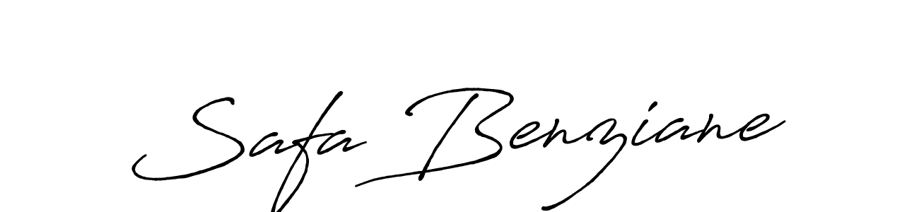How to make Safa Benziane name signature. Use Antro_Vectra_Bolder style for creating short signs online. This is the latest handwritten sign. Safa Benziane signature style 7 images and pictures png