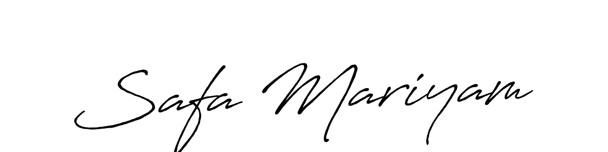 Design your own signature with our free online signature maker. With this signature software, you can create a handwritten (Antro_Vectra_Bolder) signature for name Safa Mariyam. Safa Mariyam signature style 7 images and pictures png