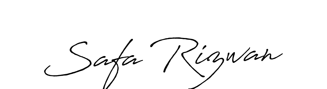 Design your own signature with our free online signature maker. With this signature software, you can create a handwritten (Antro_Vectra_Bolder) signature for name Safa Rizwan. Safa Rizwan signature style 7 images and pictures png