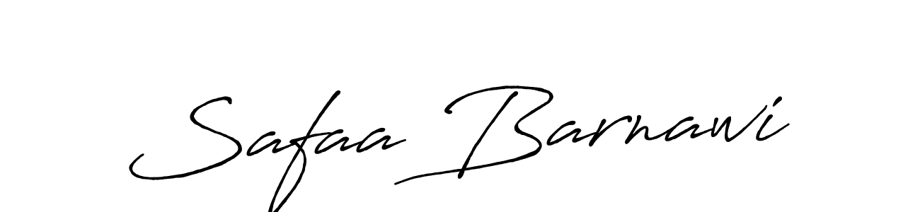 How to make Safaa Barnawi name signature. Use Antro_Vectra_Bolder style for creating short signs online. This is the latest handwritten sign. Safaa Barnawi signature style 7 images and pictures png