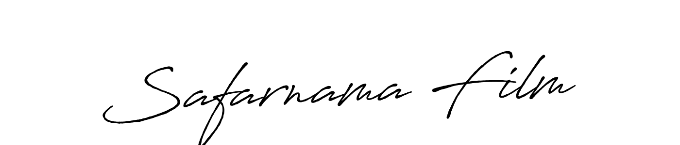 Create a beautiful signature design for name Safarnama Film. With this signature (Antro_Vectra_Bolder) fonts, you can make a handwritten signature for free. Safarnama Film signature style 7 images and pictures png