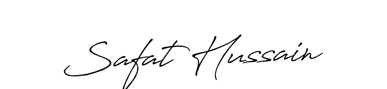 Make a beautiful signature design for name Safat Hussain. With this signature (Antro_Vectra_Bolder) style, you can create a handwritten signature for free. Safat Hussain signature style 7 images and pictures png