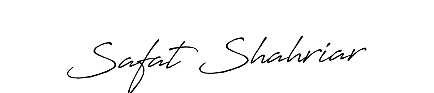 Create a beautiful signature design for name Safat Shahriar. With this signature (Antro_Vectra_Bolder) fonts, you can make a handwritten signature for free. Safat Shahriar signature style 7 images and pictures png