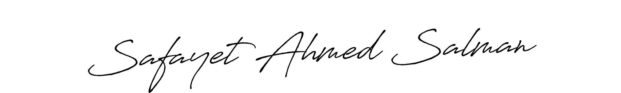 Use a signature maker to create a handwritten signature online. With this signature software, you can design (Antro_Vectra_Bolder) your own signature for name Safayet Ahmed Salman. Safayet Ahmed Salman signature style 7 images and pictures png