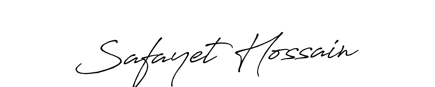 Make a beautiful signature design for name Safayet Hossain. With this signature (Antro_Vectra_Bolder) style, you can create a handwritten signature for free. Safayet Hossain signature style 7 images and pictures png