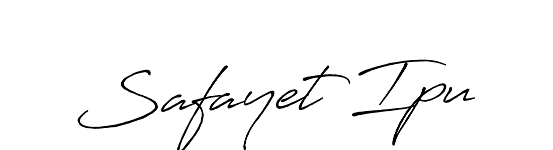 Design your own signature with our free online signature maker. With this signature software, you can create a handwritten (Antro_Vectra_Bolder) signature for name Safayet Ipu. Safayet Ipu signature style 7 images and pictures png