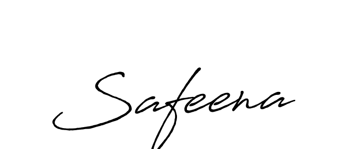 How to make Safeena name signature. Use Antro_Vectra_Bolder style for creating short signs online. This is the latest handwritten sign. Safeena signature style 7 images and pictures png